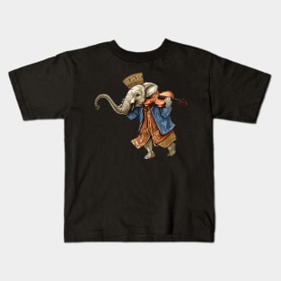 Elephant playing violin Kids T-Shirt